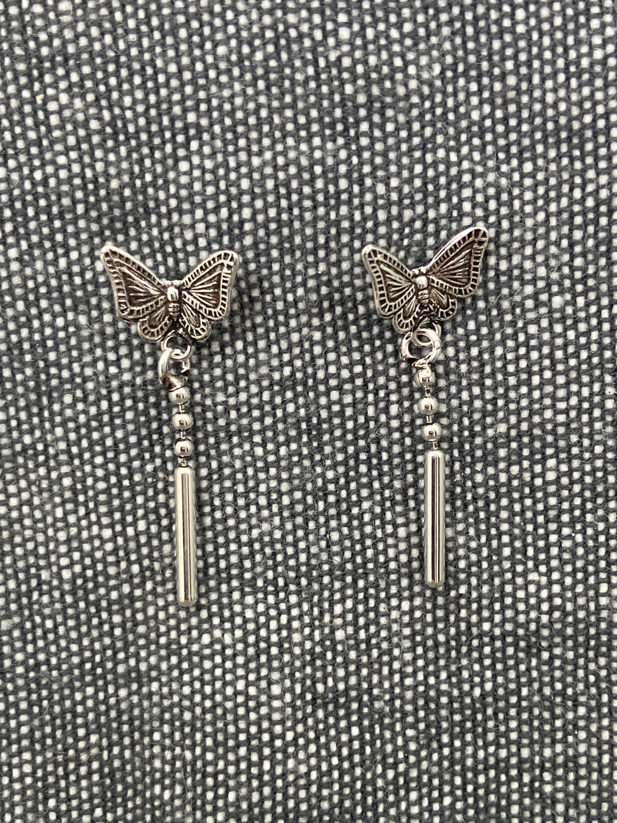 Butterfly With Dangle Studs
