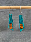 Nocean Teal Orange Bits & Bobs Earrings