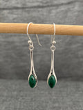 Malachite Long Teardrop Earrings