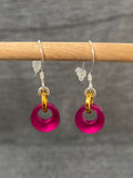 Shimmer Pink Loop Earrings