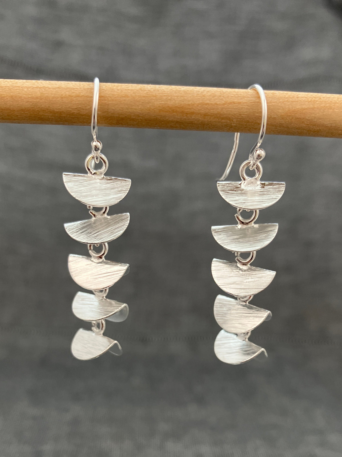 Brushed Taco Cascade Earrings