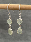 Prehnite Double Drop Earrings