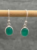 Green Onyx Oval Earring