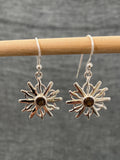 Smokey Quartz Snowflake Earrings