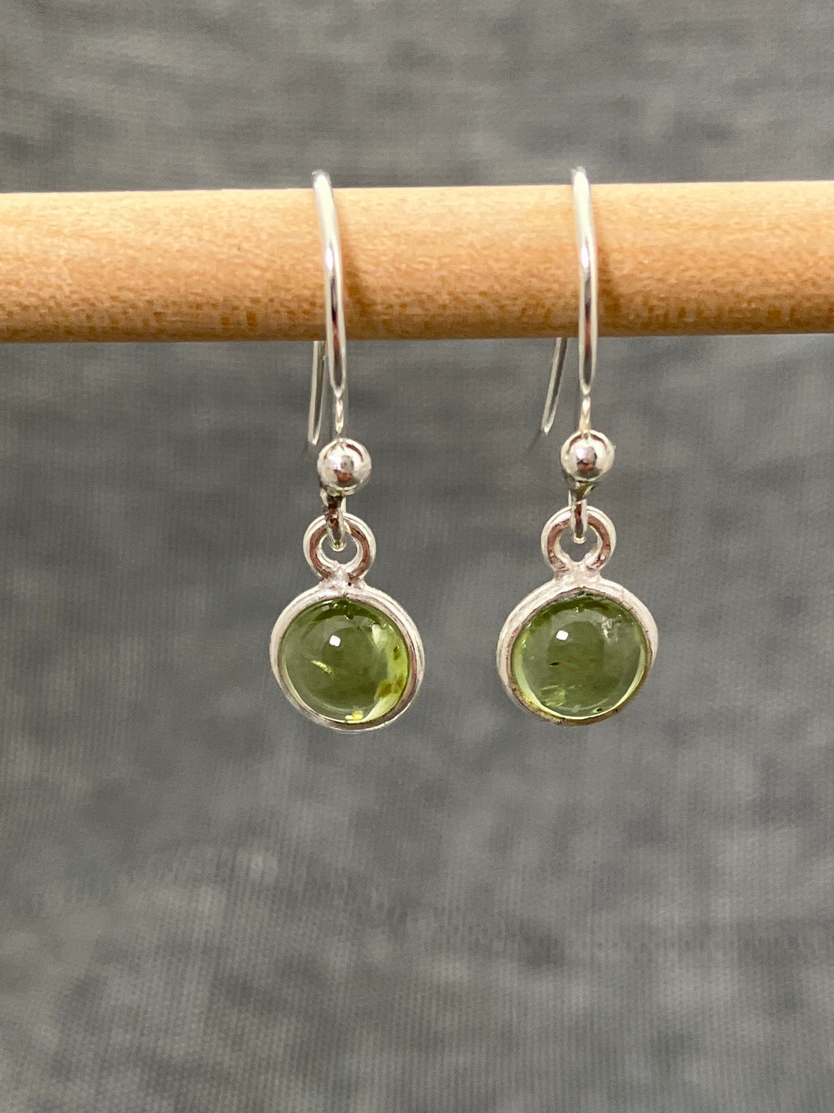 Peridot Little Round Earrings