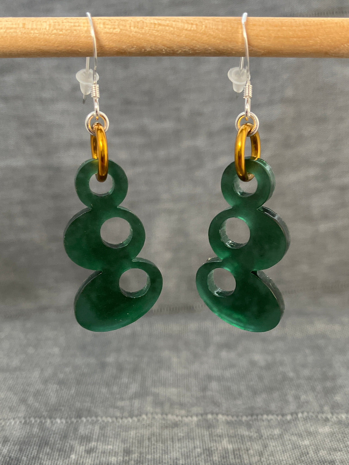 Shimmer Teal Blobs Earrings