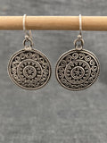 Large Ornate Disc Earrings