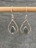 Apatite Pear In Loop Earrings