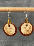 Pineapple Rust Flower Disc Earrings