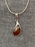 Simple Drip Amber Pendant
