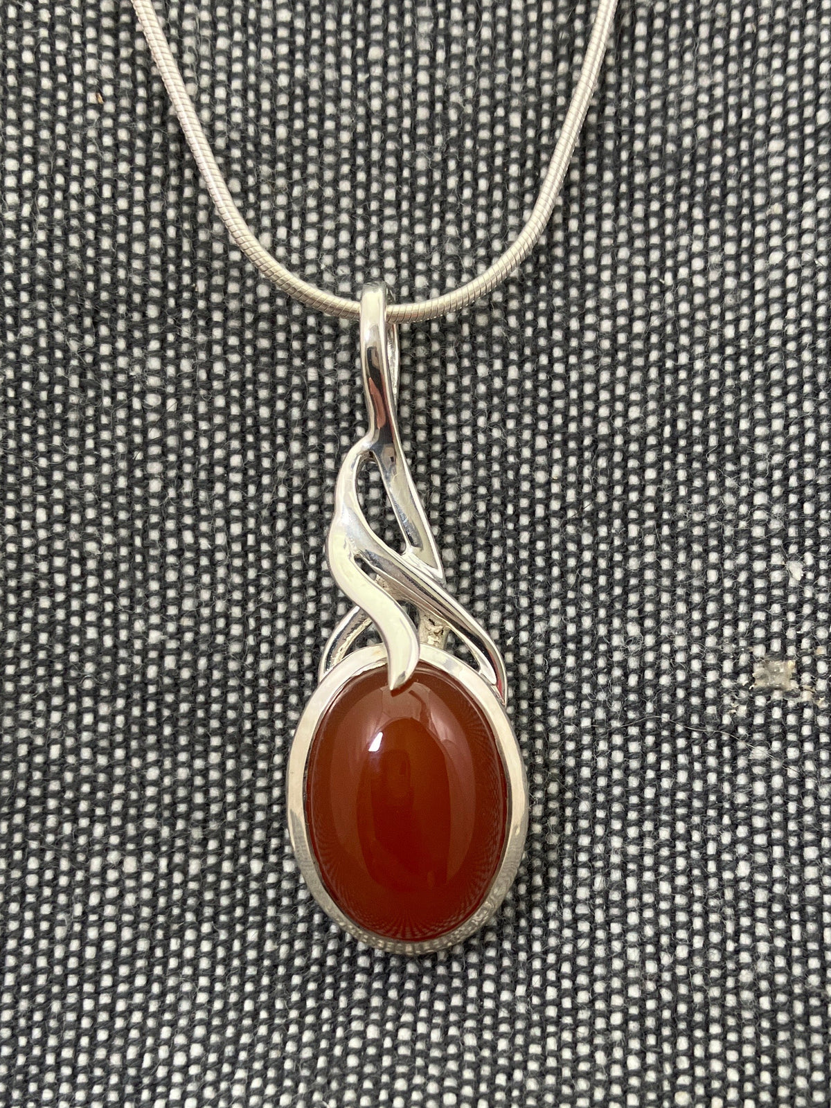 Carnelian Celtic Top Pendant