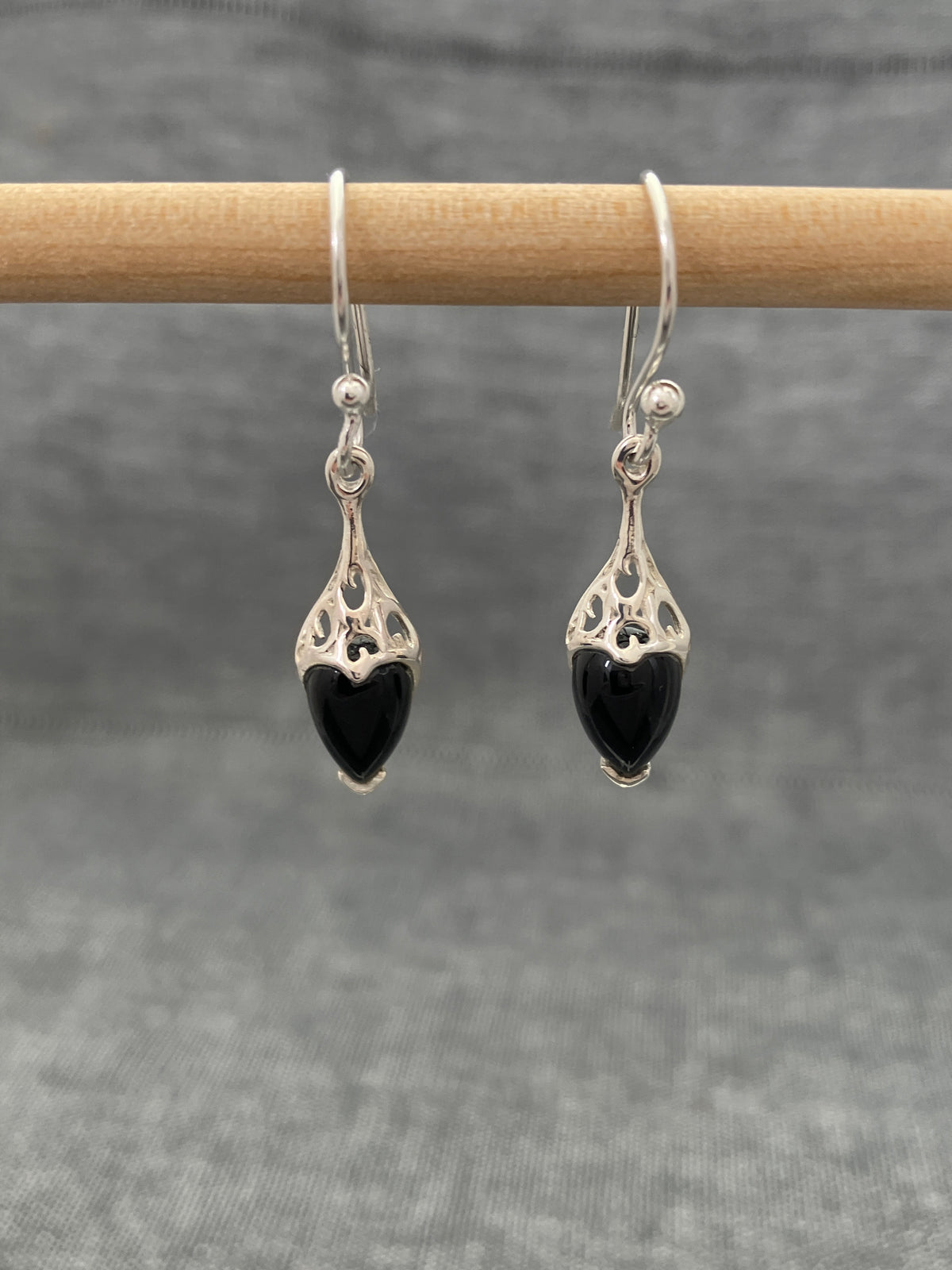 Black Onyx Seed Earring