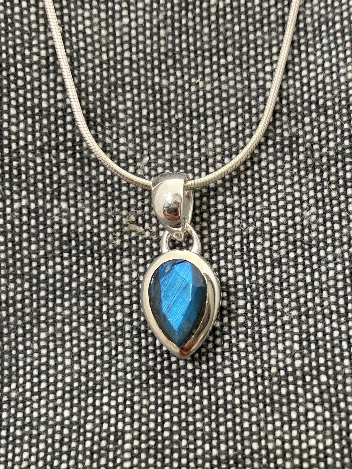 Labradorite Cut Little Pear Pendant