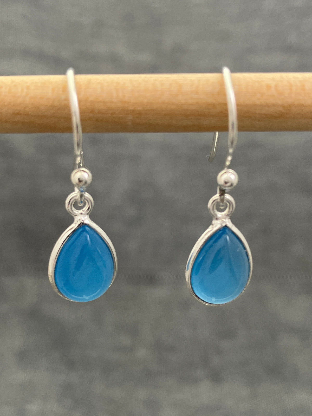 Chalcedony Peardrop Earrings