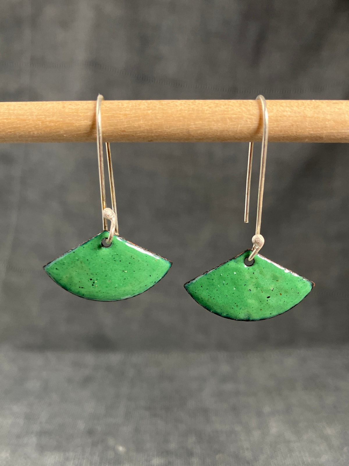 Green Single Fan Earrings