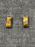 Bumblebee Jasper Rectangle Studs