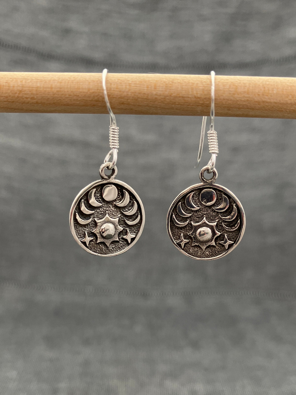 Moonphase Disc Earrings