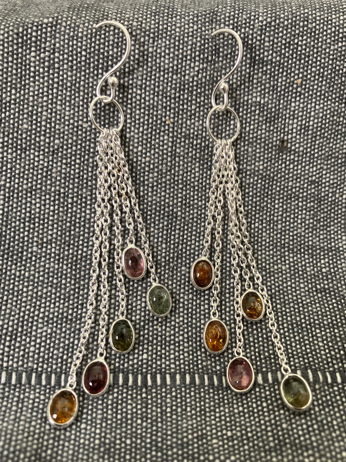 Tourmaline Multi Dangle Earrings