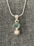 Aquamarine And Pearl Pendant