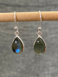 Labradorite Medium Pear Earrings