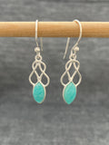 Amazonite Small Knot Earring