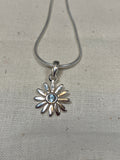 Blue Topaz Daisy Pendant