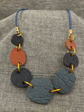 Pineapple Navy Cord Necklace
