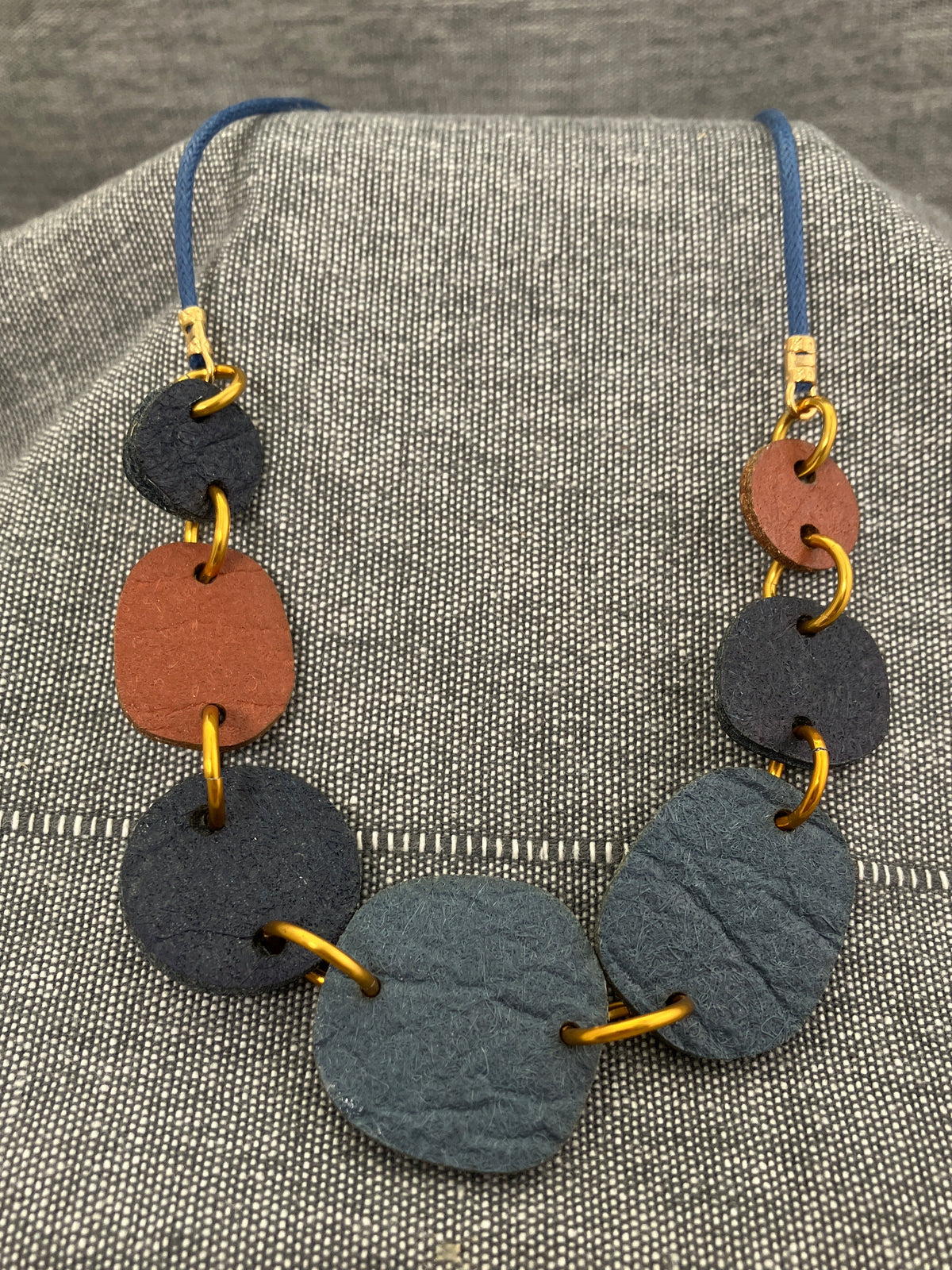 Pineapple Navy Cord Necklace
