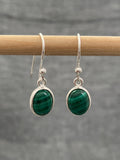 Malachite Oval Earrings
