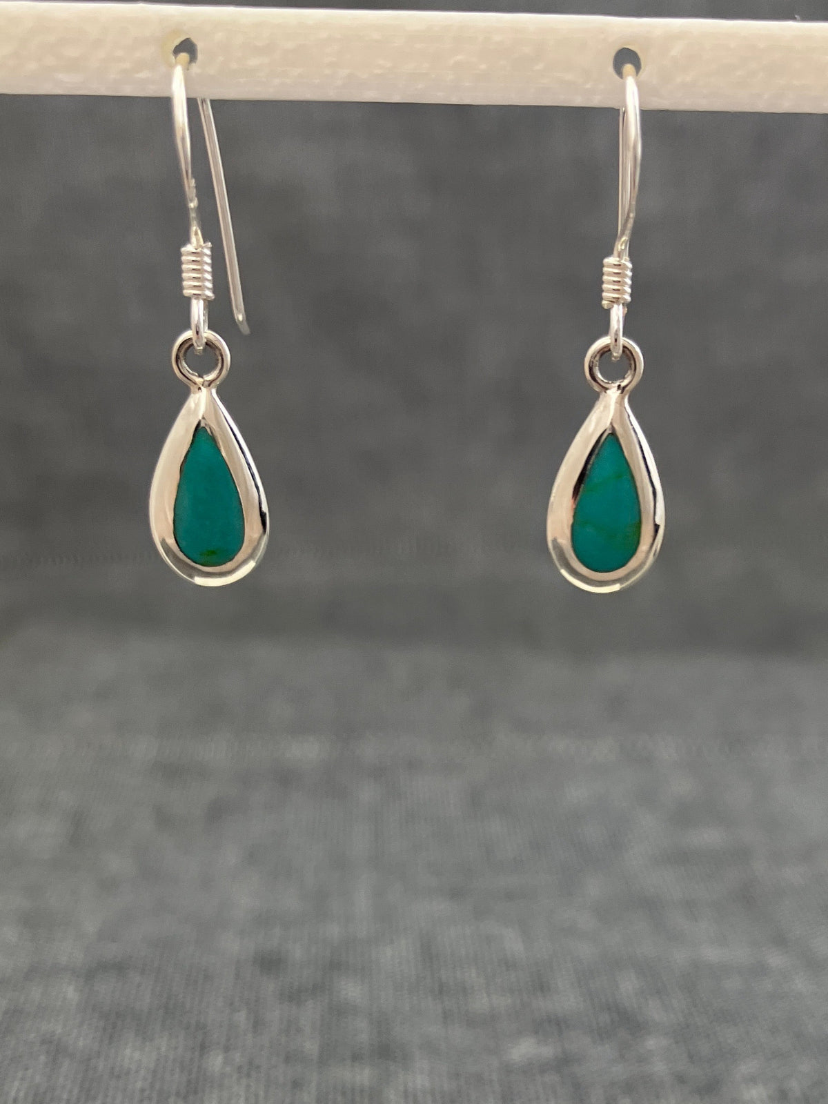 Turquoise Shell Pear Earrings