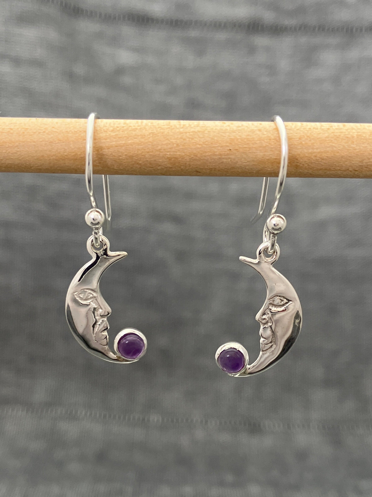 Amethyst Moon Earring