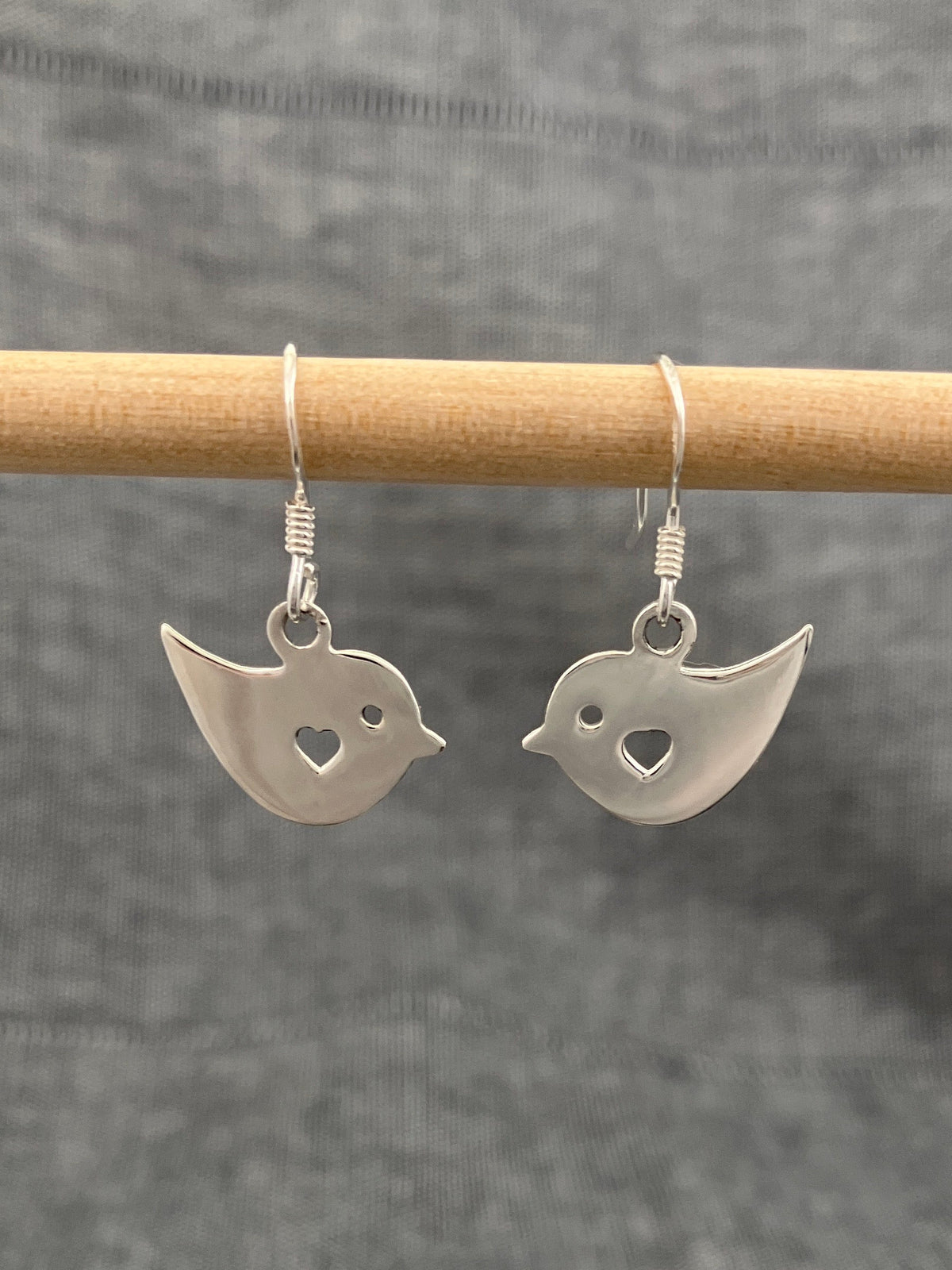 Bird With Heart Earrings