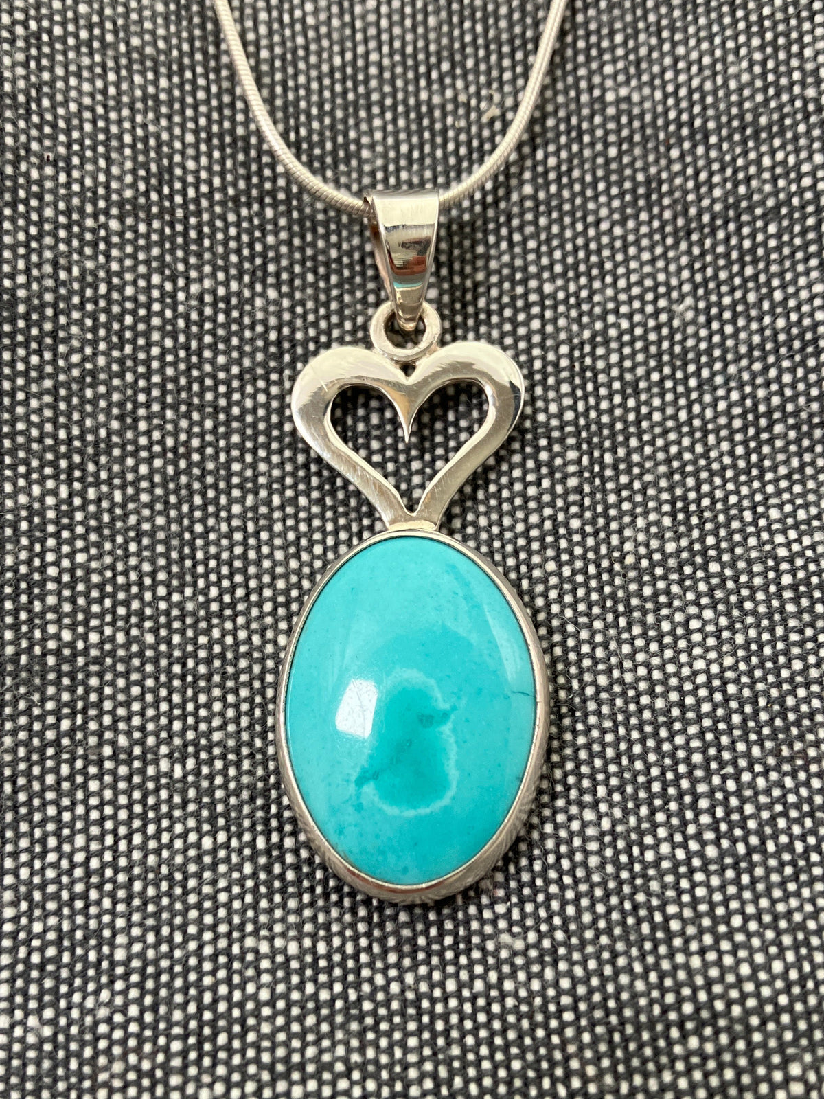 Turquoise Heart Top Pendant