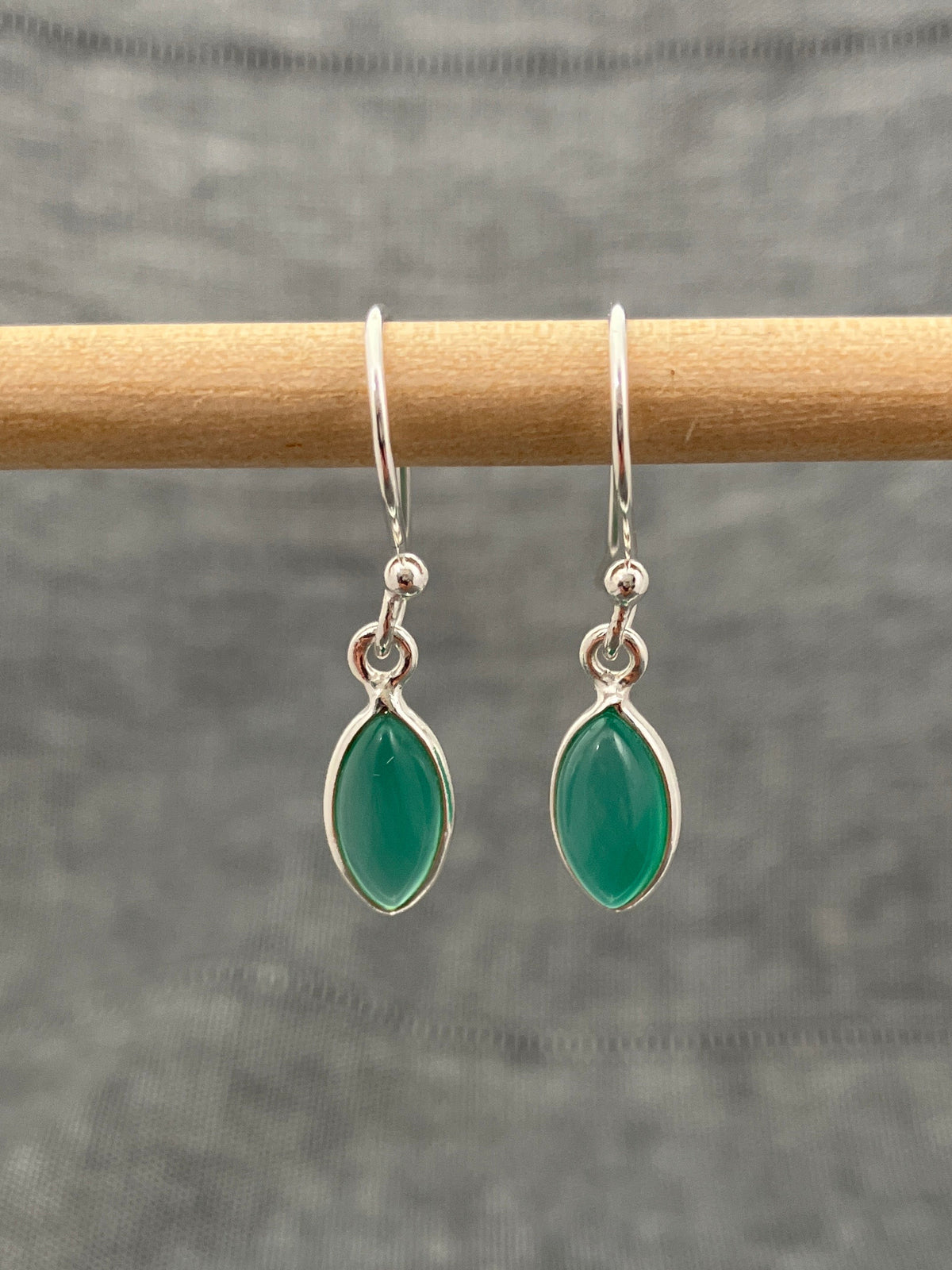 Green Onyx Marquise Earrings