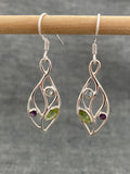 Peridot Mix Leaf Earrings
