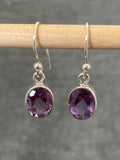 Amethyst Cut Oval Earrings