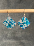Teal Small Diamond Earrings