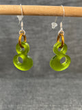Shimmer Green Blobs Earrings