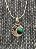 Malachite Starry Moon Pendant