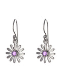 Amethyst Daisy Earrings