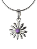 Amethyst Daisy Pendant