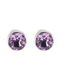 Amethyst Cut Round Studs