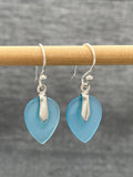 Chalcedony Flat Teardrop Earrings