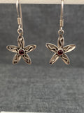 Garnet Wiggle Petal Earrings