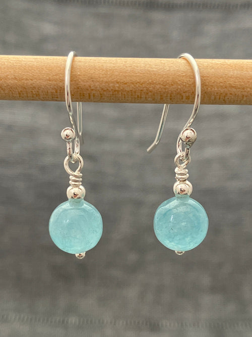 Amazonite Simple Bead Earrings