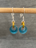 Shimmer Blue Loop Earrings