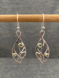 Labradorite And Peridot Leaf Earring