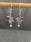 Pearl Spikey Spiral Earring