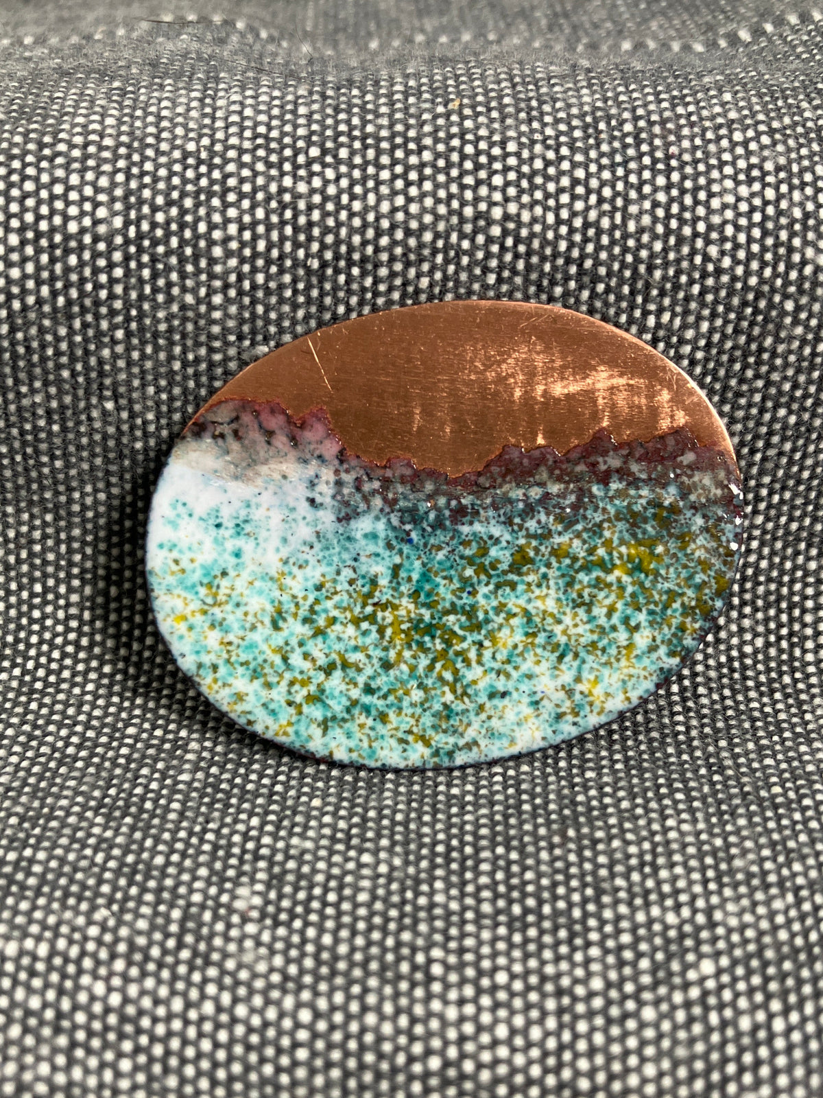 Oval “coast” Copper Tip Brooch