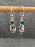 Green Onyx Wingless Wasp Earrings